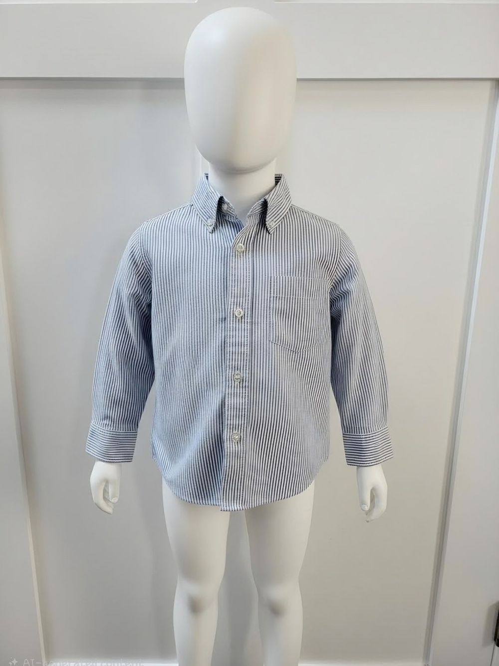 Arrow Boys Blue and White Striped Button-Down Shirt